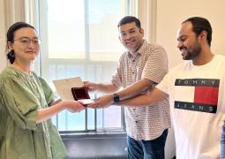 Prof. M. K. Vainu Bappu Gold Medal 2022 presented to Dr. Eve J. Lee by Dr. Debanjan Sarkar and Dr. Arnab Chakraborty on behalf of the ASI at McGill University, Canada