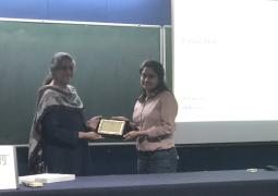 Justice Oak Award for Outstanding Thesis in Astronomy awarded to Dr. Pallavi Bhat at Indian Institute of Astrophysics, Blore by Prof. G. C. Anupama